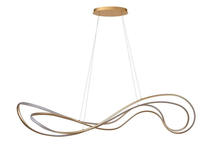 Lucide Premium SARDANA - Pendant light - LED Dim. - 1x54W 2700K - Matt Gold / Brass - turned off